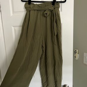 J. Crew Sage Green Paper Bag Pants